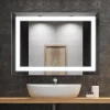  Badkamerspiegel Met Verlichting, Badkamerspiegel Voor Wandmontage, LED-spiegel, Wandspiegel, Lichtspiegel, Zilver, 70 X 50 X 4 Cm 2