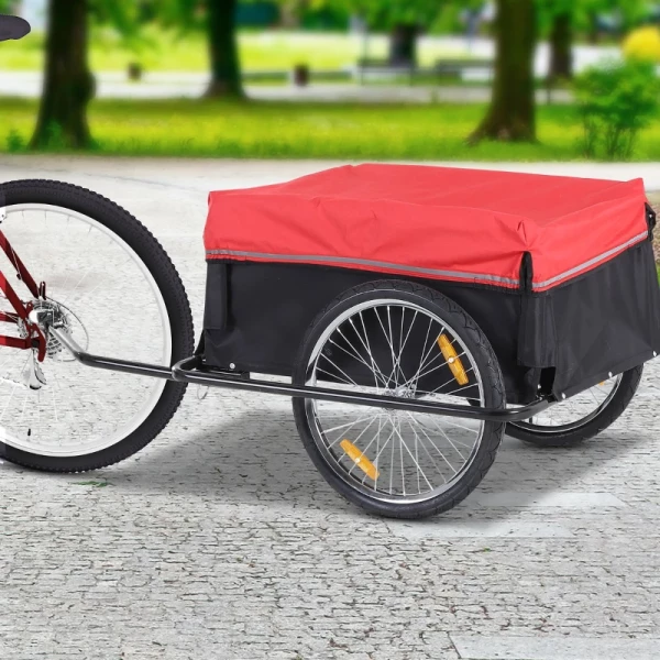  Bakwagen, Transportaanhanger, Bakfietsaanhanger, Zwart En Rood 2