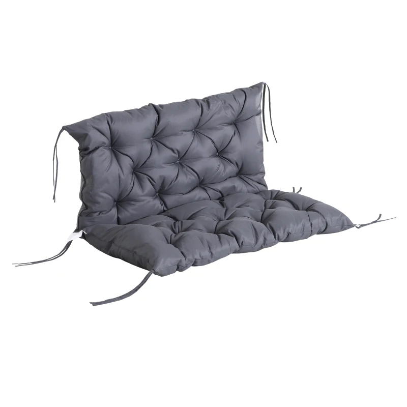 Buitenbankkussen 8 Cm Dik - Grijs Zitkussen 53 X 165 Cm Voor Tuinbank En Schommel
