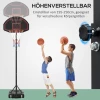  Basketbalring, In Hoogte Verstelbaar, Basis Die Kan Worden Gevuld, Zeer Stabiel, Zwart, 131 X 49 X 195-250 Cm 3