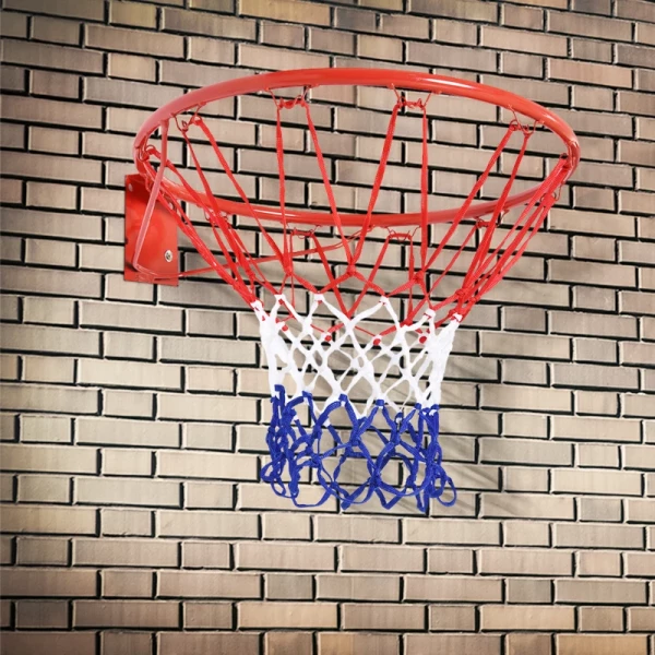  Basketbalring Met Net, Basketbalnet, Stalen Buis+nylon, Rood+blauw+wit, ø46cm 2