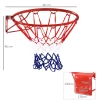  Basketbalring Met Net, Basketbalnet, Stalen Buis+nylon, Rood+blauw+wit, ø46cm 3