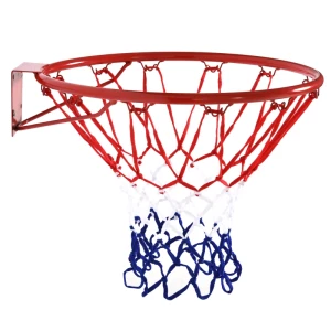  Basketbalring Met Net, Basketbalnet, Stalen Buis+nylon, Rood+blauw+wit, ø46cm 1