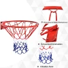  Basketbalring Met Net, Basketbalnet, Stalen Buis+nylon, Rood+blauw+wit, ø46cm 5
