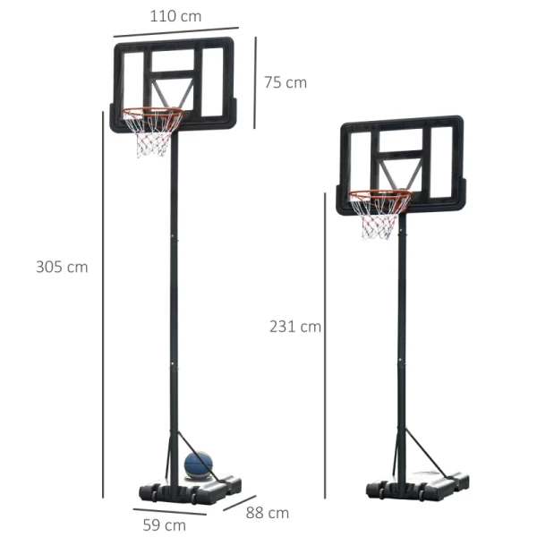  Basketbalstandaard 110 Cm X 75 Cm X 370 Cm 3