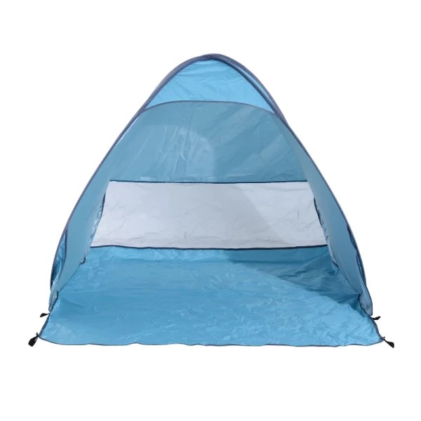  Beach Shelter Strandtent Werptent Pop-up Tent Kampeertent Automatisch Polyester Blauw 200 X 150 X 119 Cm 6