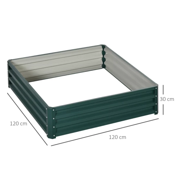  Bedplantenbak Met Stalen Kast Groen 120 X 120 X 30 Cm 3