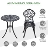  Bistroset 3-dlg. Gegoten Aluminium Tuinset, Balkonset, Balkonmeubelset, Bistrotafel Met 2 Stoelen, Tuinmeubelen, Zwart 5