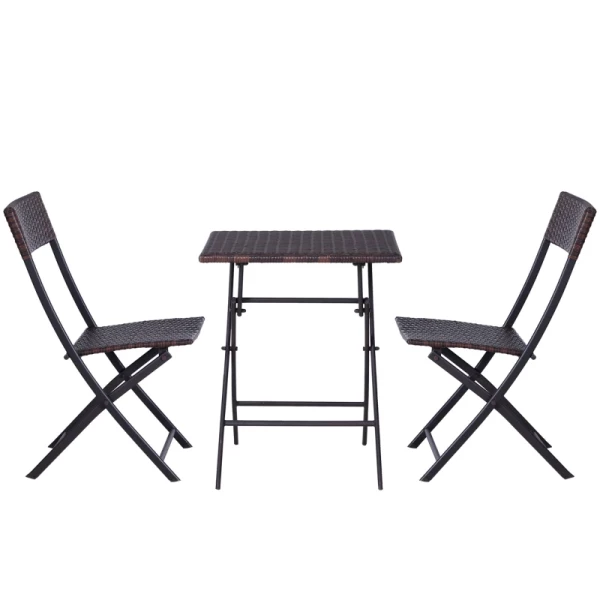  Bistroset Poly Rattan 3 Delig. Balkonmeubelset, Zitgroep, Eetgroep, Tuinmeubelset 11