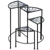  Bloementrap Plantenplank Plantenstandaard 4 Tier Vintage Design Balkon Tuin Zwart 1