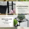  Bloementrap Plantenplank Plantenstandaard 4 Tier Vintage Design Balkon Tuin Zwart 6