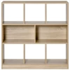  Boekenkast 3-laags Opbergrek Kantoorrekken Display Plank Voor Thuiskantoor Woonkamer Natuurlijke Spaanplaat 97,5 X 30 X 100 Cm 6