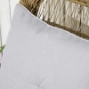  Boho Style Schommelstoel PE Rotan Rotan Schommelstoel Wasbare Kussenhoes Naturel + Lichtgrijs 4