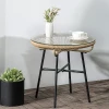  Boho Style Tuintafel PE Rotan Gehard Glas Weerbestendig 50cm X 50cm X 50cm Zwart + Bruin 9