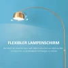  Booglamp Vloerlamp Met Vergulde Lampenkap 40W En E27 Fitting Shade Retro Metaal Zwart + Goud 30 X 100 X 167 Cm 5