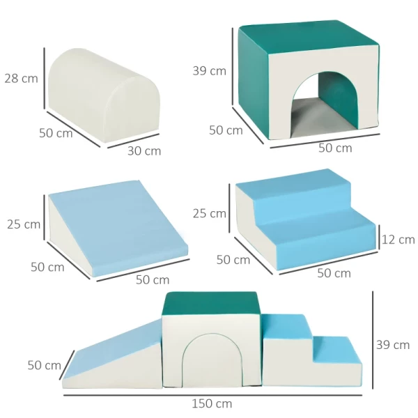  Bouwblokkenset, Set Van 4 Schuimblokken 150 Cm X 50 Cm X 39 Cm 3