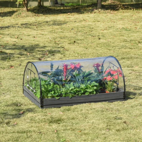  Broeikas Met Raam 12 Roosterkas Tomatenhuis Koel Frame PVC Staal Transparant 120 X 79 X 53 Cm 2