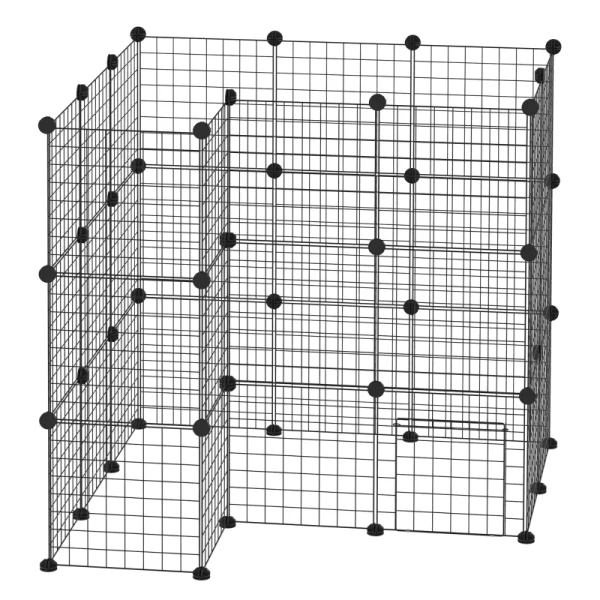  Buitenbox Kinderbox Doe-het-zelf Puppy Box Mesh Behuizing Voor Kleine Dieren Gemaakt Van Metalen Gaas Barrière Kleine Huisdieren Indoor Box 36 Panelen Zwart 146 X 73 X 73 Cm 11