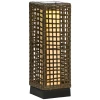  Buitenlamp, Tuinlamp, Op Zonne-energie, 8 Uur Brandtijd, Automatische Inschakeling, Rotan-look, 15,5 X 15,5 X 46 Cm 1