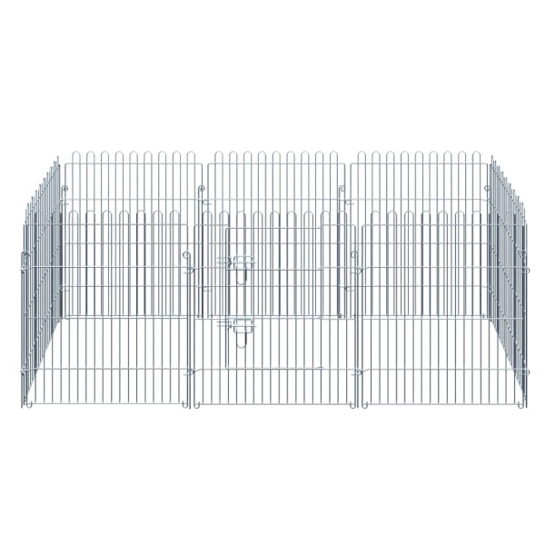  Buitenverblijf Puppyren Puppyhek Box Puppypoort Voor Dieren 8-delig B63 X H76 Cm 11