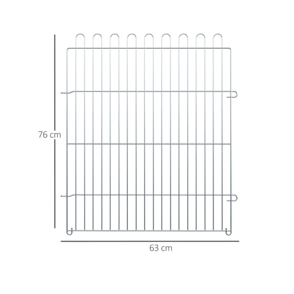  Buitenverblijf Puppyren Puppyhek Box Puppypoort Voor Dieren 8-delig B63 X H76 Cm 3