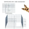  Buitenverblijf Puppyren Puppyhek Box Puppypoort Voor Dieren 8-delig B63 X H76 Cm 7