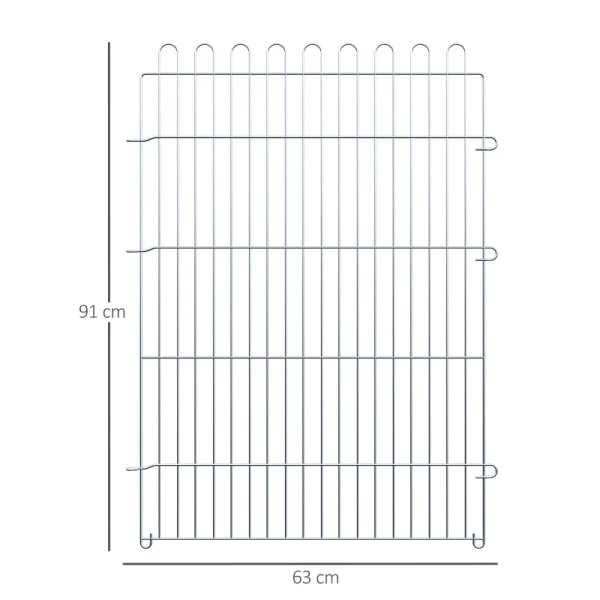  Buitenverblijf Puppyren Puppyhek Box Puppypoort Voor Dieren 8-delig B63 X H91 Cm 3