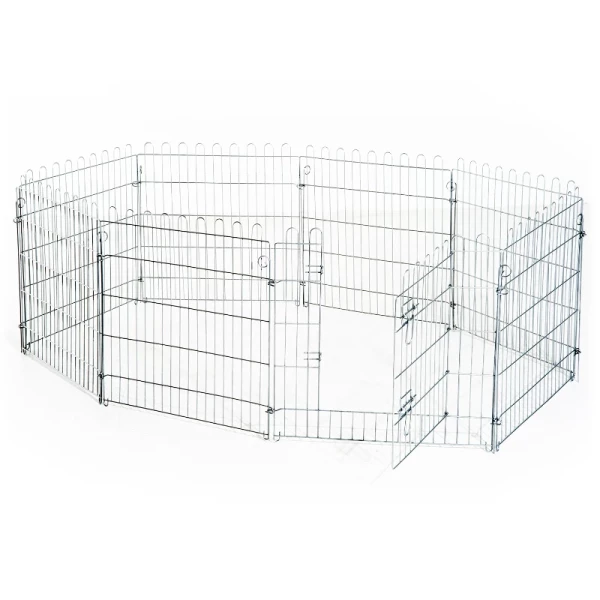  Buitenverblijf Puppyren Puppyhek Box Puppypoort Voor Dieren 8-delig B63 X H91 Cm 5