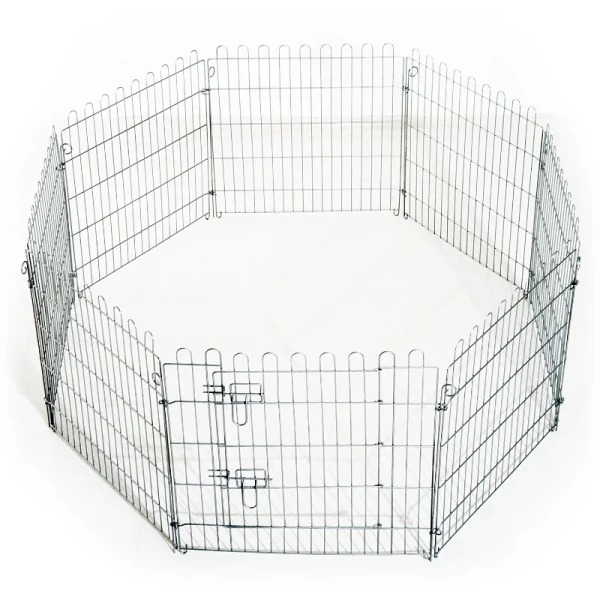  Buitenverblijf Puppyren Puppyhek Box Puppypoort Voor Dieren 8-delig B63 X H91 Cm 6