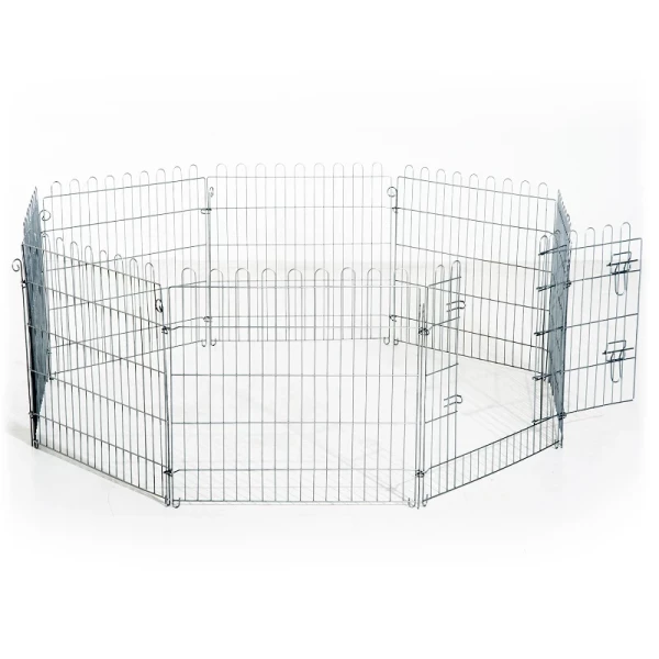  Buitenverblijf Puppyren Puppyhek Box Puppypoort Voor Dieren 8-delig B63 X H91 Cm 7