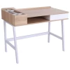  Bureau Met Opbergvak Wit Naturel 100 Cm X 55 Cm X 81,5 Cm 1