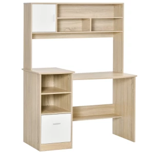  Bureau Met Planken Naturel Wit 120 Cm X 60 Cm X 160 Cm 1