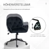  Bureaustoel, Bureaustoel, Bureaustoel, In Hoogte Verstelbare Directiestoel, Stoel, Bureaustoel, Fauteuil, Kantoor, Fluweelachtig Polyester, Zwart, 60 X 61 X 81-91 Cm 4