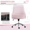  Bureaustoel, Bureaustoel, Computerstoel, Draaistoel, SOHO-stijl Werkstoel Met Schommelfunctie, In Hoogte Verstelbaar, Fluweel, Roze, 57 X 61 X 86-96 Cm 4