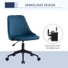  Bureaustoel Bureaustoel Ergonomisch Lijndesign In Hoogte Verstelbaar 360° Draaibaar Foam Fluweelachtig Polyester Blauw 50 X 58 X 77-85 Cm 5