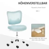  Bureaustoel Bureaustoel Zonder Armleuningen In Hoogte Verstelbaar Foam ABS Metaal Wit + Lichtblauw 46 X 51 X 78-87,5 Cm 4