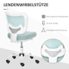  Bureaustoel Bureaustoel Zonder Armleuningen In Hoogte Verstelbaar Foam ABS Metaal Wit + Lichtblauw 46 X 51 X 78-87,5 Cm 5