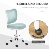  Bureaustoel Bureaustoel Zonder Armleuningen In Hoogte Verstelbaar Foam ABS Metaal Wit + Lichtblauw 46 X 51 X 78-87,5 Cm 6