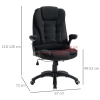  Bureaustoel Computerstoel Relax Liggend In Hoogte Verstelbare Bureaustoel Ergonomisch 360° Foam PP Kunststof Linnenachtig Polyester Zwart 65 X 72 X 100-120 Cm 3