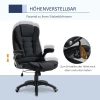  Bureaustoel Computerstoel Relax Liggend In Hoogte Verstelbare Bureaustoel Ergonomisch 360° Foam PP Kunststof Linnenachtig Polyester Zwart 65 X 72 X 100-120 Cm 4