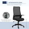  Bureaustoel Hoofdsteun Thuisbureaustoel In Hoogte Verstelbare Bureaustoel Ergonomisch 360° Zwenkwielen Office Foam Nylon Zwart 62 X 62 X 113-122 Cm 4