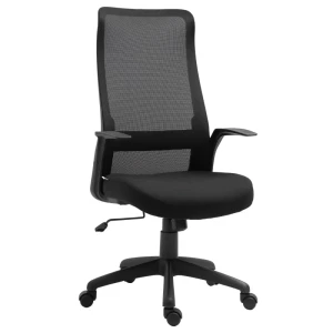  Bureaustoel Hoofdsteun Thuisbureaustoel In Hoogte Verstelbare Bureaustoel Ergonomisch 360° Zwenkwielen Office Foam Nylon Zwart 62 X 62 X 113-122 Cm 1