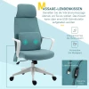  Bureaustoel Massagestoel Directiestoel Met Massagefunctie In Hoogte Verstelbare Draaistoel Ergonomische Gamingstoel Massage Nylon Blauw 62 X 60 X 114-122 Cm 4