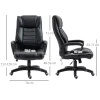  Bureaustoel Met Massage, In Hoogte Verstelbare Directiestoel, Ergonomische Draaistoel, Gamestoel, Computerstoel, Massagestoel, 6 Vibratiepunten, Linnen Gevoel, Verstelbaar, Zwart, 66 X 78 X 112-120 Cm 3