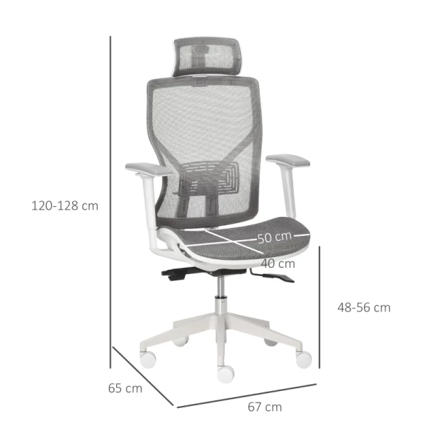  Bureaustoel Met Netstof 67 Cm X 65 Cm X 128 Cm 3