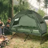  Camping Tent Set Met Kampeerbed, Slaapzak En Matras Donkergroen 10