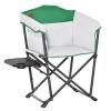  Campingstoel Inklapbare Regisseursstoel Tafel Met Bekerhouder Draagbaar Oxford-stof 83 X 64 X 90 Cm Wit+groen 1