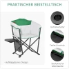  Campingstoel Inklapbare Regisseursstoel Tafel Met Bekerhouder Draagbaar Oxford-stof 83 X 64 X 90 Cm Wit+groen 6