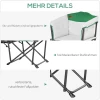  Campingstoel Inklapbare Regisseursstoel Tafel Met Bekerhouder Draagbaar Oxford-stof 83 X 64 X 90 Cm Wit+groen 7