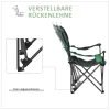  Campingstoel, Klapstoel, Visstoel, In Hoogte Verstelbaar, Met Bekerhouder, Opvouwbaar, Inclusief Draagtas, Regisseursstoel, Belastbaar Tot 136 Kg, Zwart En Groen, 75,5 X 88 X 101-104 Cm 6